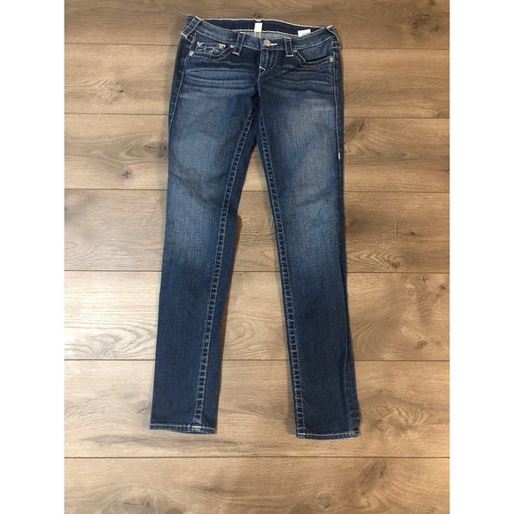 True Religion Women's Basic Skinny Jean All Over Natural Stretch 28 - Picture 1 of 11